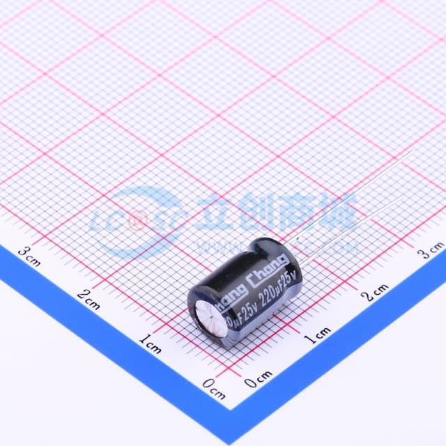 220uF ±20% 25V 【插件】实物图