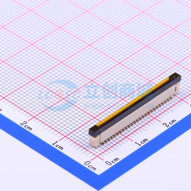间距:0.5mm P数:50P 抽屉式 下接实物图