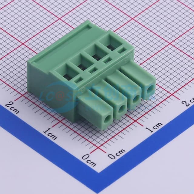 3.81mm 1x4P 排数:1 每排P数:4实物图