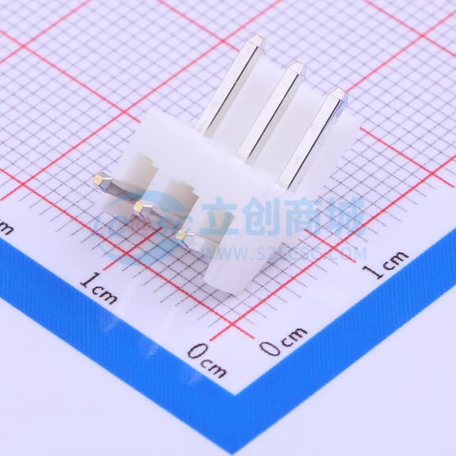 1x3P 间距:3.96mm 弯插 系列:VH 【插件】实物图