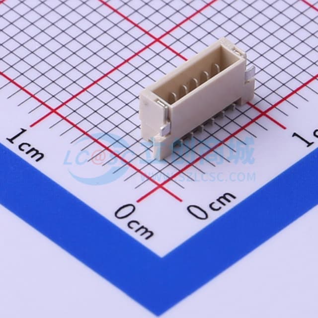 1x6P 间距:1mm 卧贴实物图