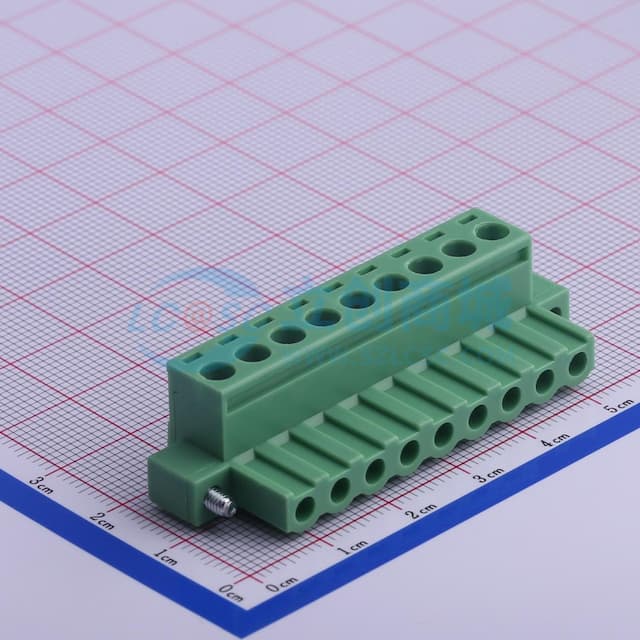 5.08mm 1x9P 排数:1 每排P数:9 螺丝固定实物图