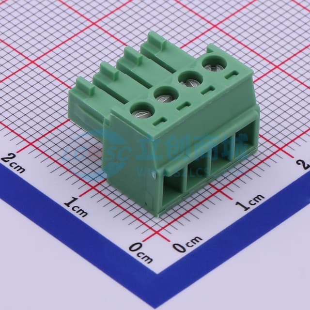 3.81mm 1x4P 排数:1 每排P数:4实物图