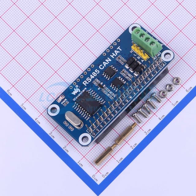 微雪 树莓派4B/3B+/Zero W RS485 扩展板 CAN模块 UART通信模块实物图