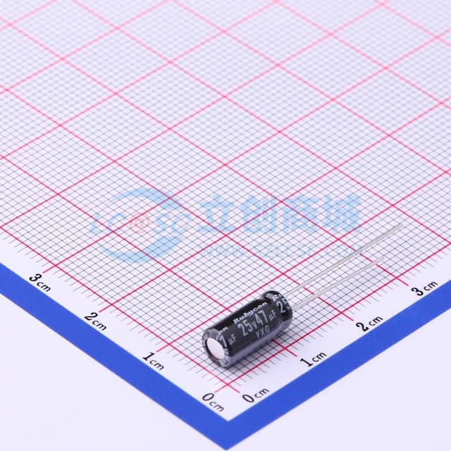 47uF ±20% 25V实物图