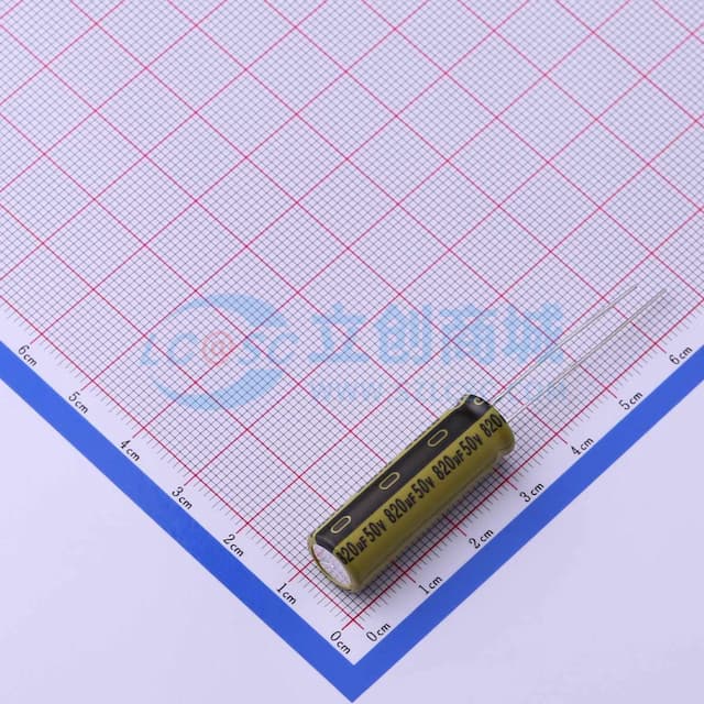 820uF ±20% 50V 【引线】实物图