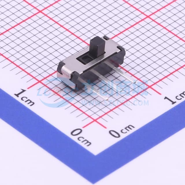 柄长2mm 卧插双档 滑动开关 【拨动】实物图