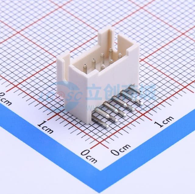 2x5P 间距:2mm 弯插 系列:PHB 【插件】实物图