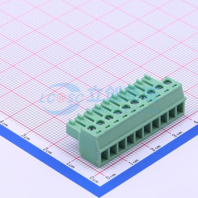 3.81mm 1x10P 排数:1 每排P数:10实物图