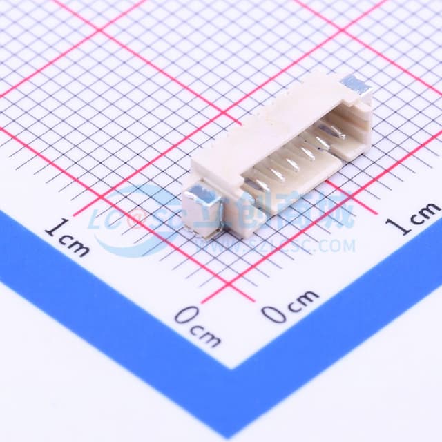 1x7P 间距:1.25mm 卧贴实物图