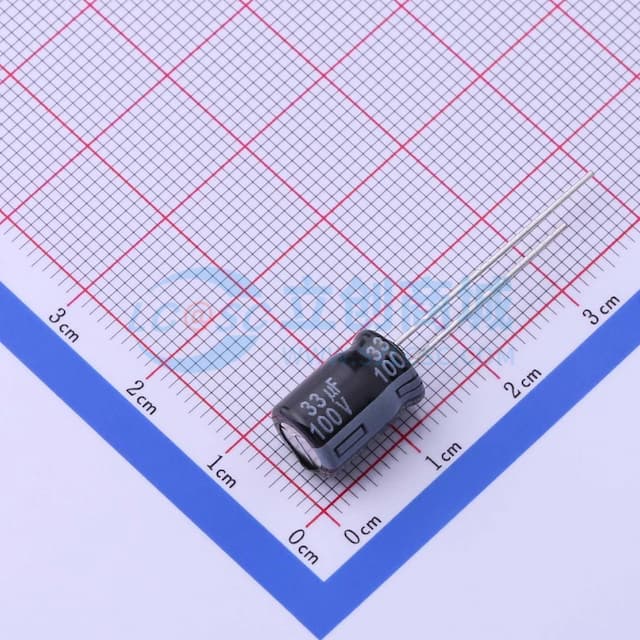 33uF ±20% 100V 【引线】实物图