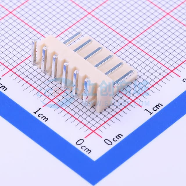 1x6P 间距:2.54mm 弯插 【插件】实物图