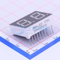 2位0.5英寸红色数码管 共阳极缩略图