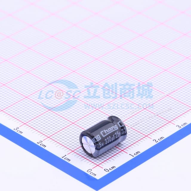 330uF ±20% 25V 【插件】实物图