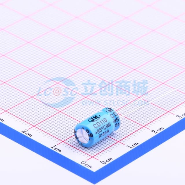 100uF ±20% 25V 【引线】实物图