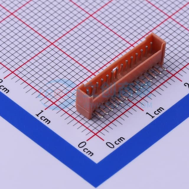土黃 1x14P 间距:1.25mm 弯插【插件】实物图