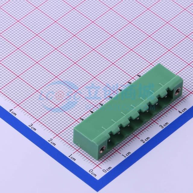 5mm 1x7P 排数:1 每排P数:7 螺丝固定 【插拔】实物图