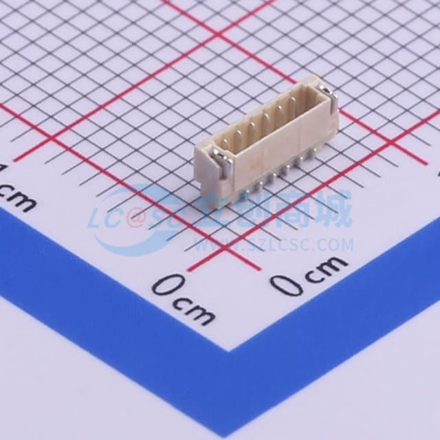 1x6P 间距:0.8mm 卧贴实物图