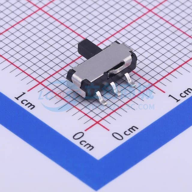 柄长3mm 卧贴双档 滑动开关实物图