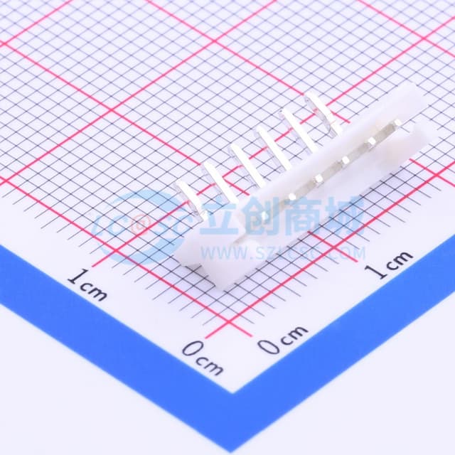 1x6P 间距:2.5mm 弯插 系列:EH 【插件】实物图
