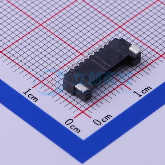 1x8P 间距:1.25mm 卧贴实物图