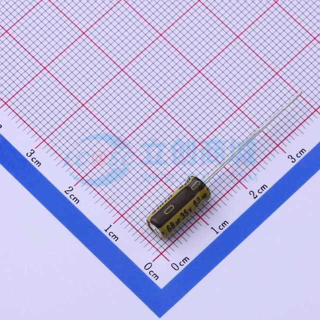 68uF ±20% 35V 【引线】实物图
