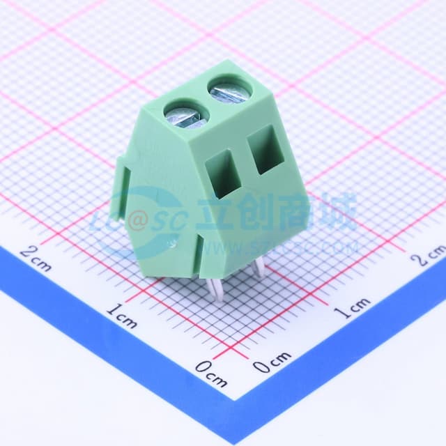 5mm 排数:2 每排P数:2 直插 【螺钉】实物图
