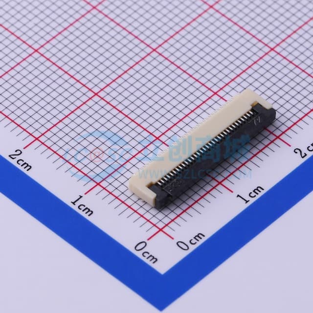 间距:0.5mm P数:32P 翻盖式 下接实物图
