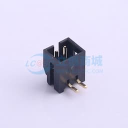 黑色 1x2P 间距:2mm 弯插【插件】缩略图