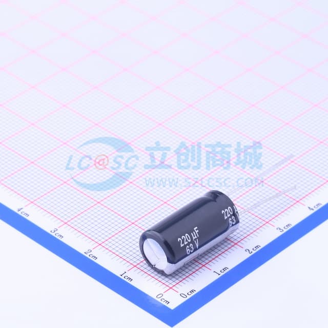 220uF ±20% 63V 【引线】实物图