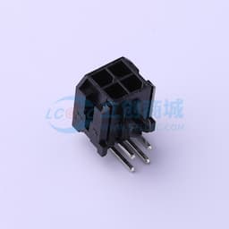 黑色 2x2P 间距:3mm 弯插【插件】缩略图