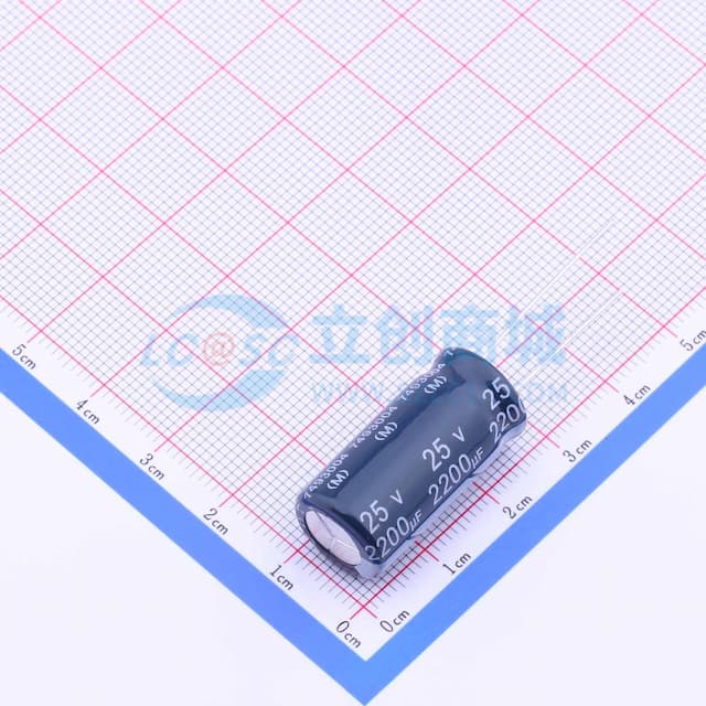 2200uF ±20% 25V 【插件】实物图