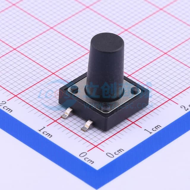 12*12*14mm 立贴 轻触开关实物图