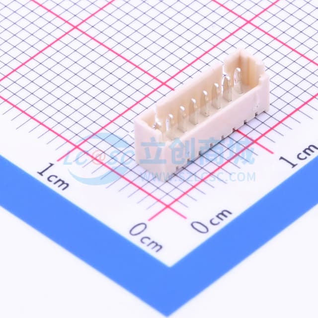1x8P 间距:1.25mm 弯插 【插件】实物图