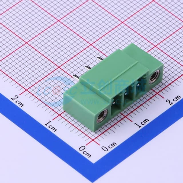 3.81mm 1x3P 排数:1 每排P数:3 螺丝固定 【插拔】实物图