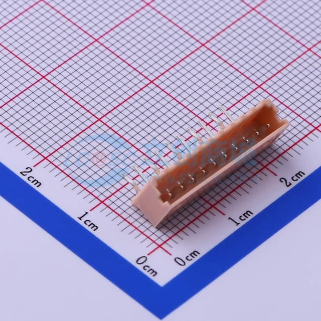 1x10P 间距:2mm 弯插 【插件】实物图