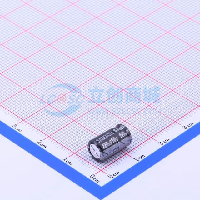 220uF ±20% 16V 【引线】实物图