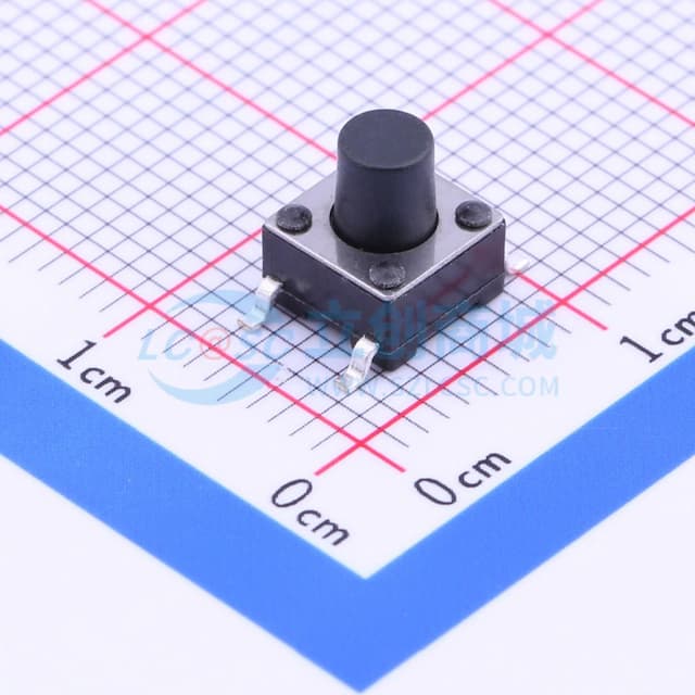 6*6*7mm 立贴 轻触开关实物图