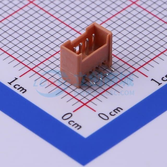 土黃 1x4P 间距:1.25mm 弯插【插件】实物图