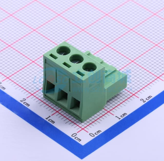 螺丝固定 1x3P 5.08mm 排数:1 每排P数:3实物图