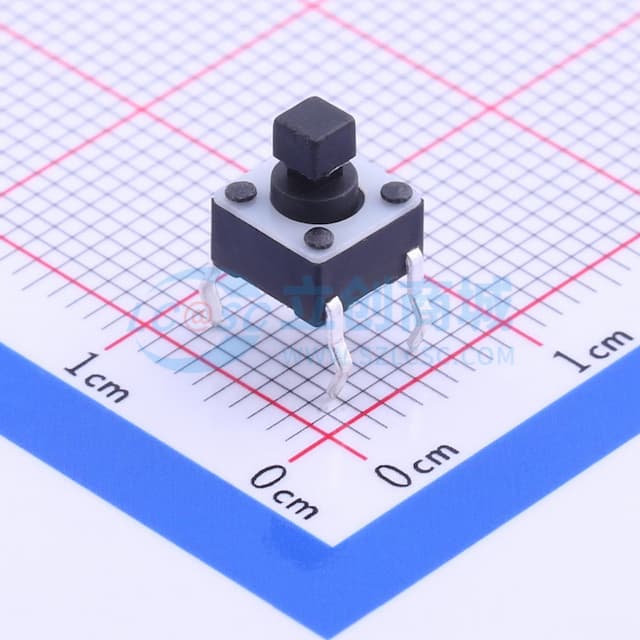 6*6*7.3mm 直插 轻触开关 【轻触】实物图