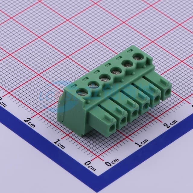 3.81mm 1x6P 排数:1 每排P数:6实物图