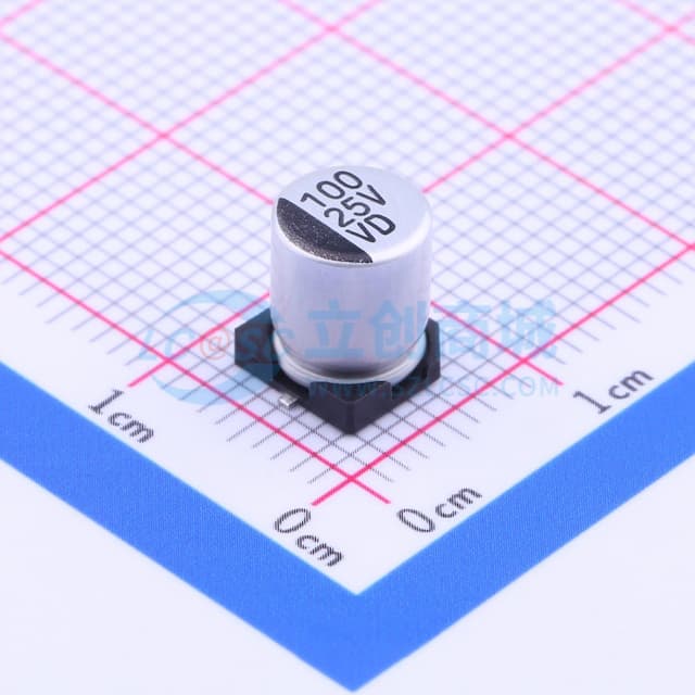 100uF ±20% 25V实物图