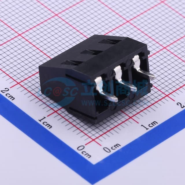 1x3P 5mm 直插 排数:1 每排P数:3 【螺钉】实物图