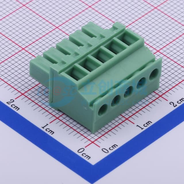 3.81mm 1x5P 排数:1 每排P数:5实物图