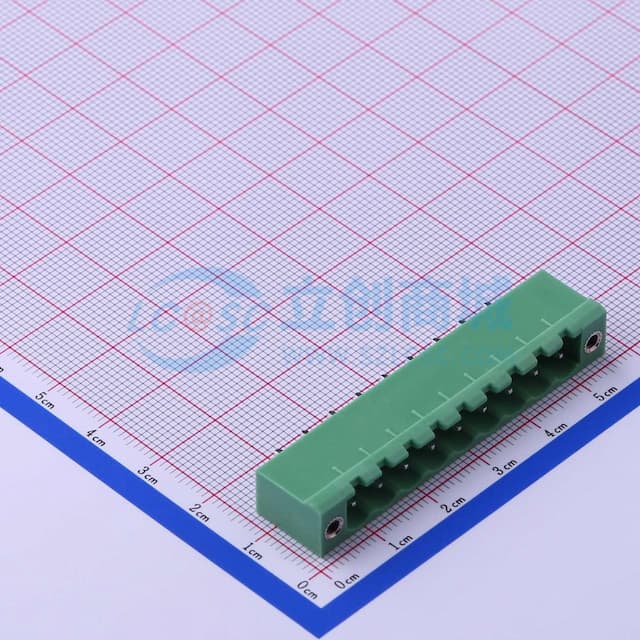 5mm 1x9P 排数:1 每排P数:9 螺丝固定 【插拔】实物图