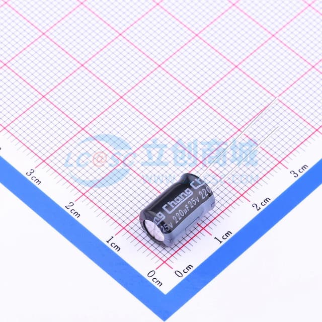 220uF ±20% 25V 【插件】实物图