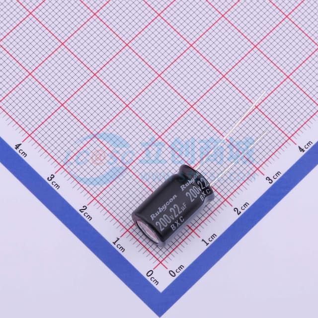 22uF ±20% 200V 【引线】实物图