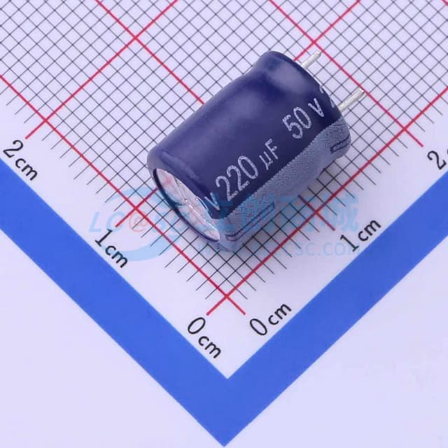220uF ±20% 50V 【引线】实物图