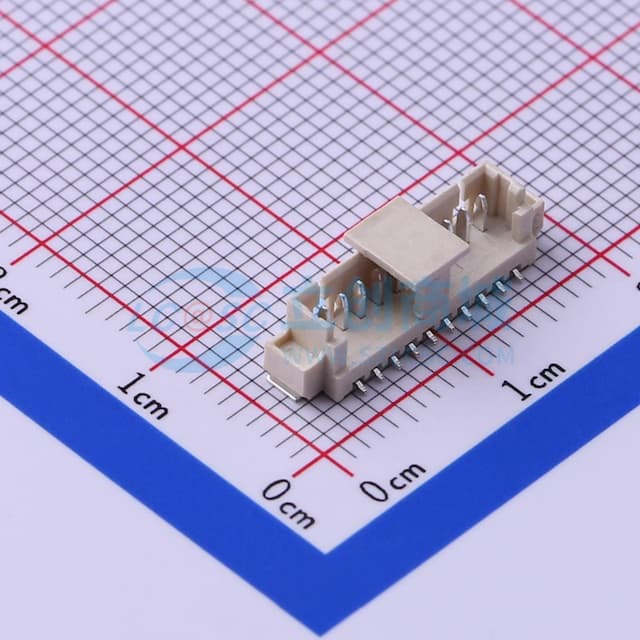 1x10P 间距:1.25mm 立贴 系列:PicoBlade(MX 1.25) 【插件】实物图
